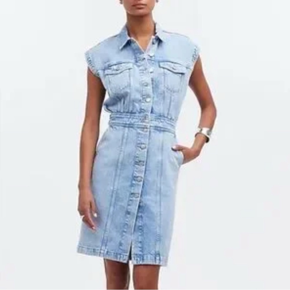 Madewell Light Blue Denim Shirt Dress